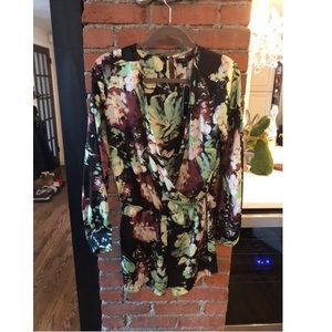 Floral silk jumper